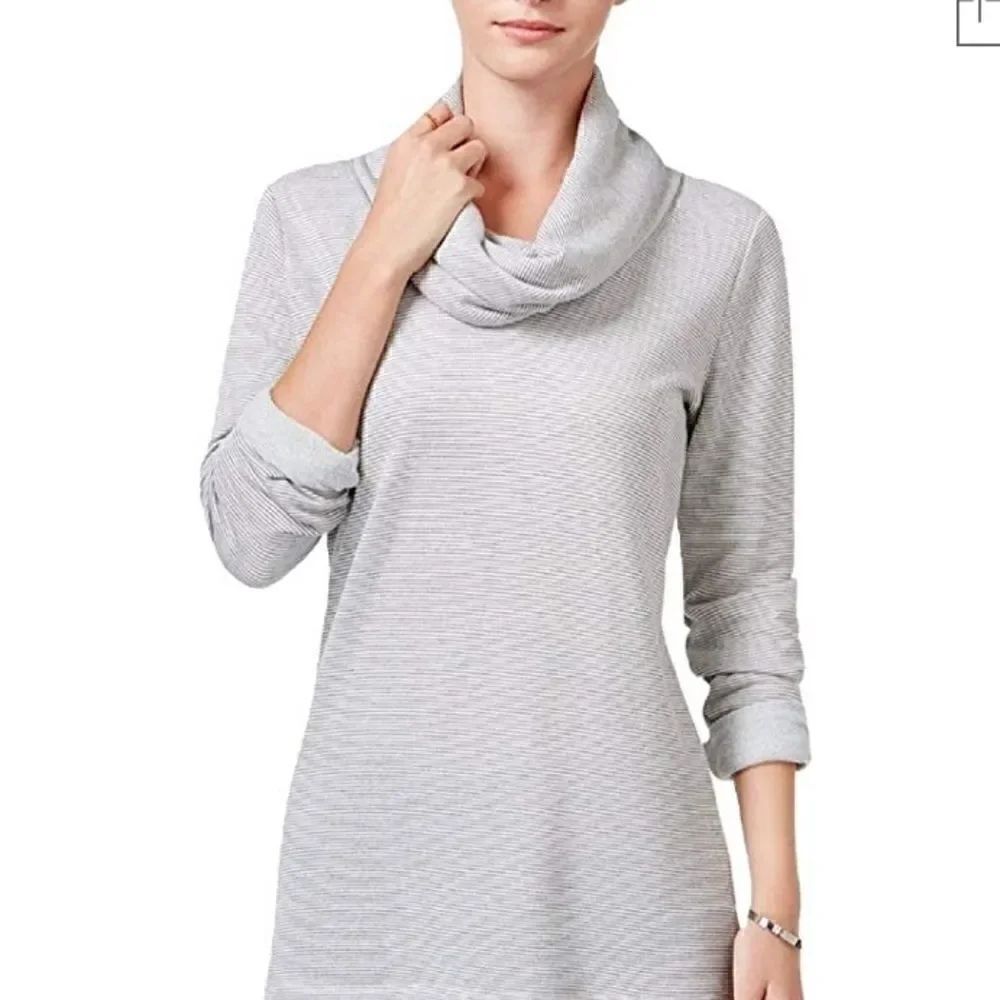 Maison Jules Cowl Neck Striped Tunic Top
